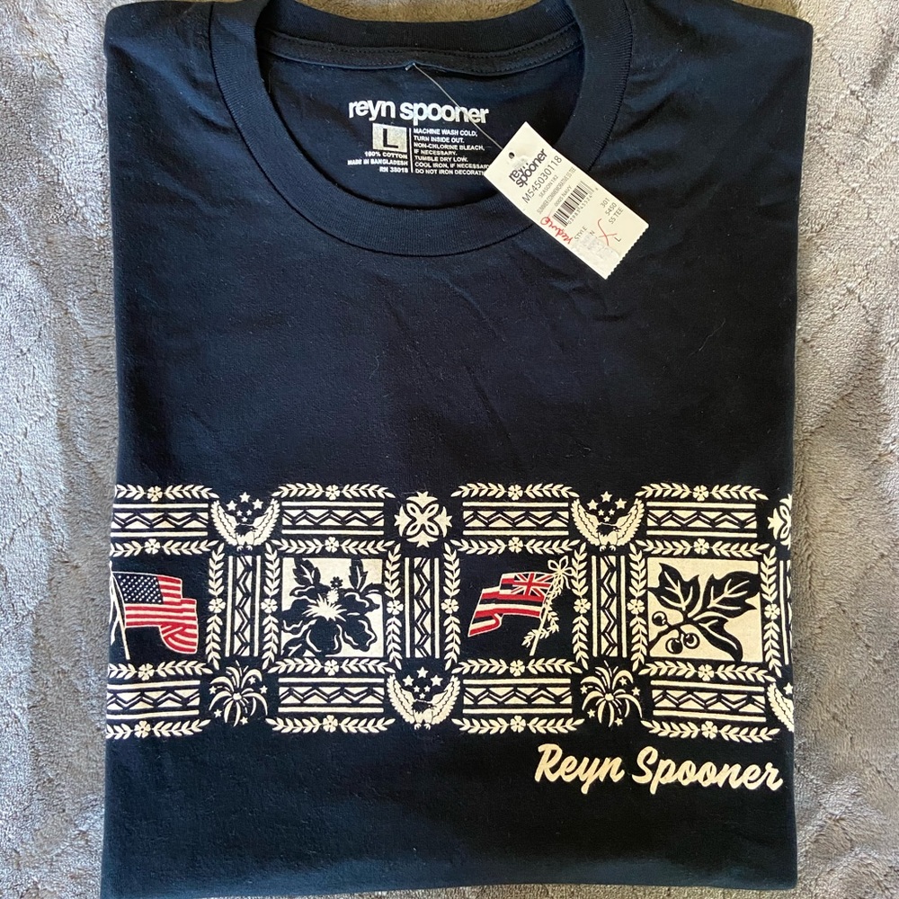 Men’s 100% cotton navy blue T-shirt size L